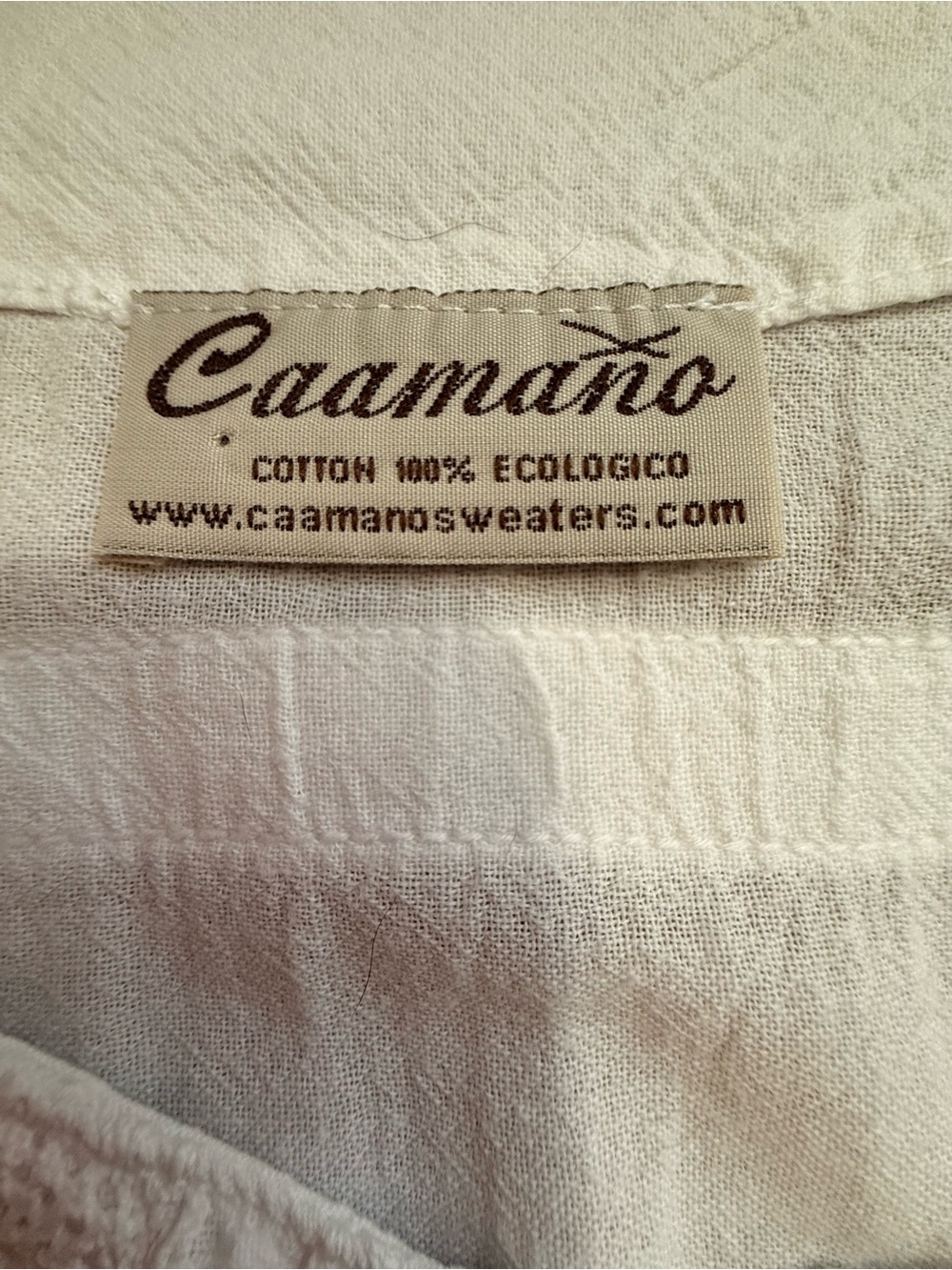 Caamano,  White Cotton Lace Pintuck Button Front Tunic Top sz XL - Picture 9 of 11